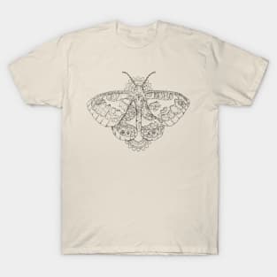 The Aztec Butterfly by Sam Deacon Art (Black) T-Shirt